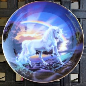 2for$20🟠The Rainbow Diamond Unicorn - limited edition collectible plate